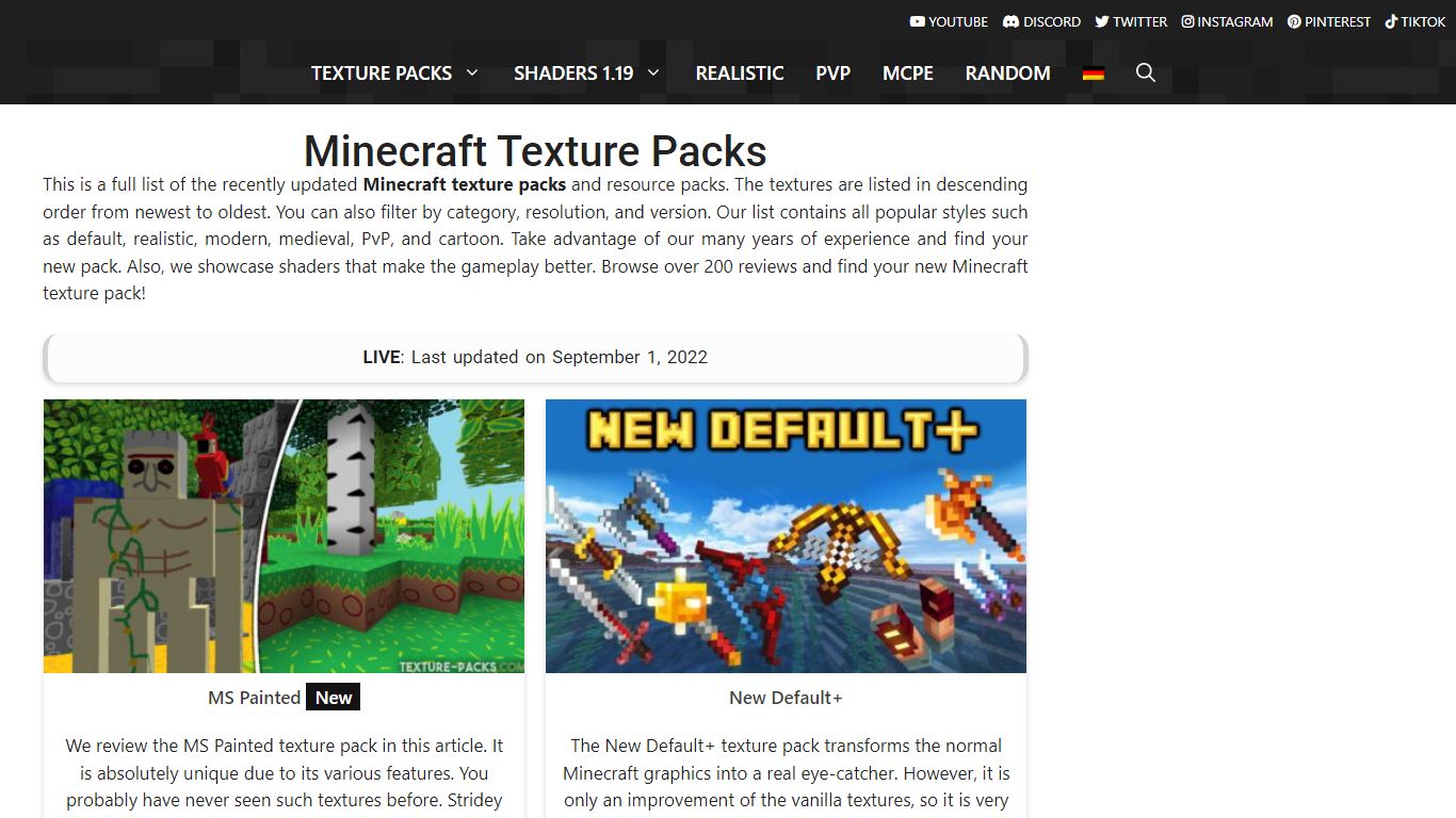 Texture Packs for Minecraft | Resource Packs 2022